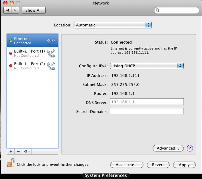 mac keeps self assigning ip address