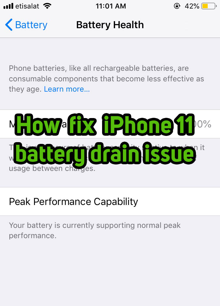 fix iPhone 11 battery drain issue with the latest iOS 14.5 update