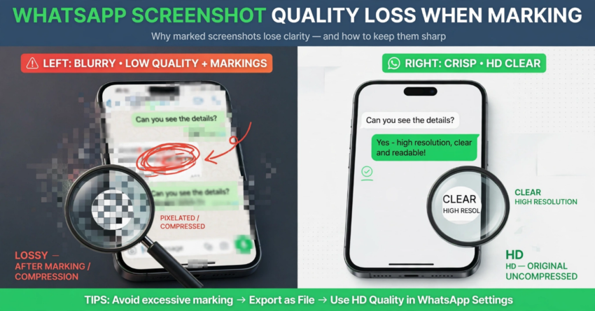 whatsapp screenshots quality issue